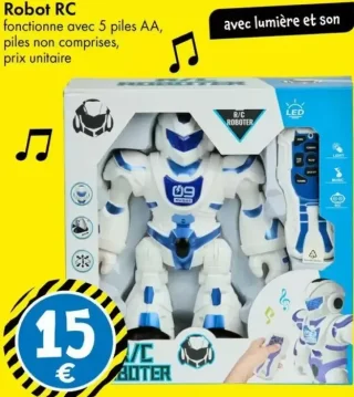 Robot RC avec lumière et son