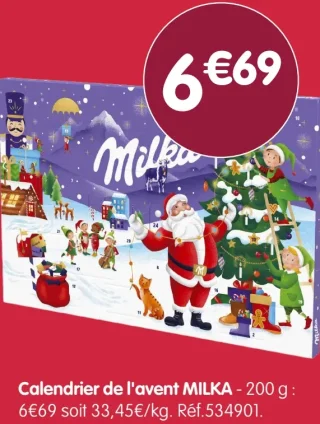 Calendrier de l'avent Milka