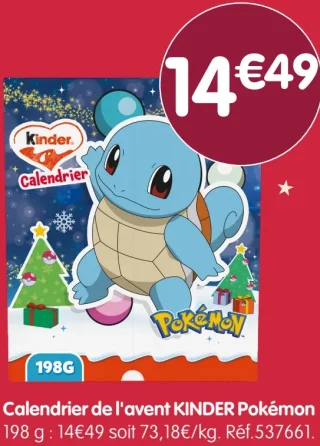 Calendrier de l'avent Kinder Pokémon