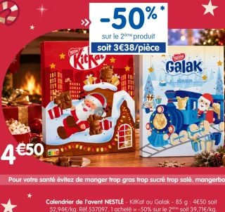 Calendrier de l'avent Nestlé KitKat ou Galak
