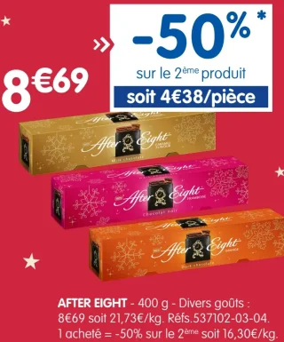 Chocolats After Eight divers goûts 400 g
