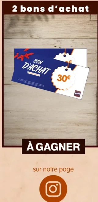 2 bons d'achat B&M 30€ à gagner sur Instagram
