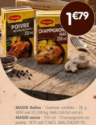MAGGI Sauce Champignons ou poivre