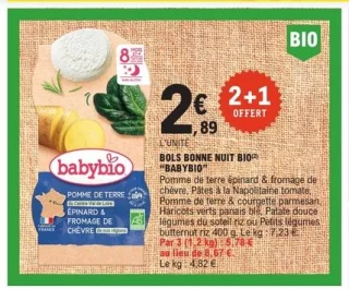 Bols Bonne Nuit Bio "BABYBIO"