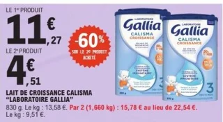 Lait de croissance Calisma "LABORATOIRE GALLIA"