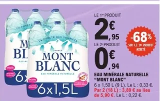 Eau minérale naturelle "MONT BLANC"