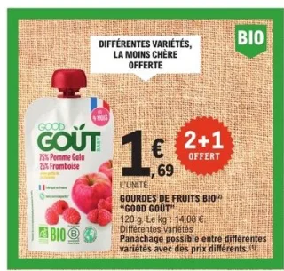 Gourdes de Fruits Bio Good Goût