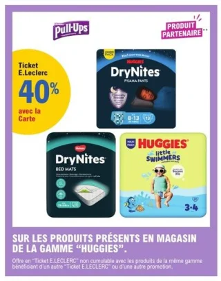 Produits de la gamme Huggies
