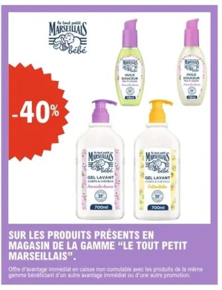 Produits de la gamme Le Tout Petit Marseillais