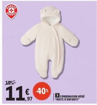 Combinaison bébé Mots d'enfants