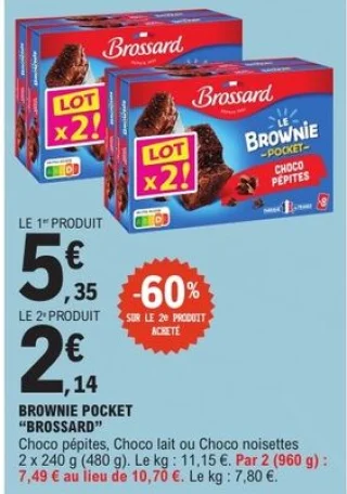 Gâteaux Brownie Pocket Brossard