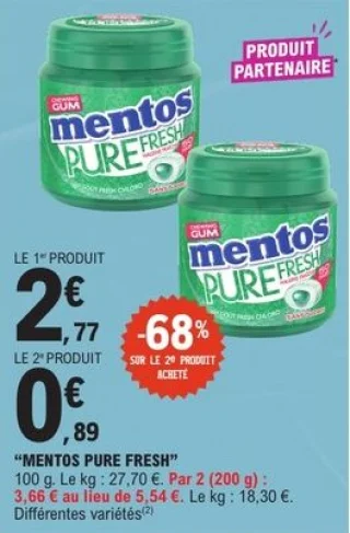 Chewing-gums Mentos Pure Fresh