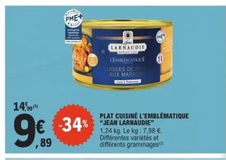 Plat cuisiné L'Emblématique Jean Larnaudie