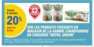 Gamme champignons en conserve Notre Jardin