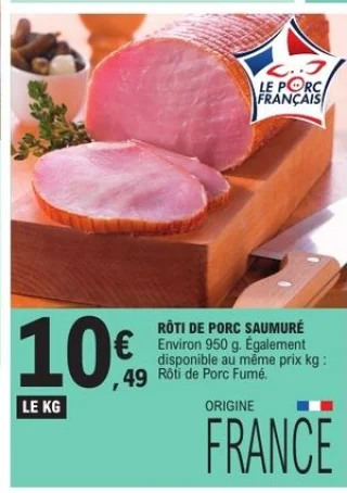 Rôti de porc saumuré