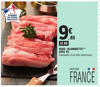 Veau : Blanquette*** avec os