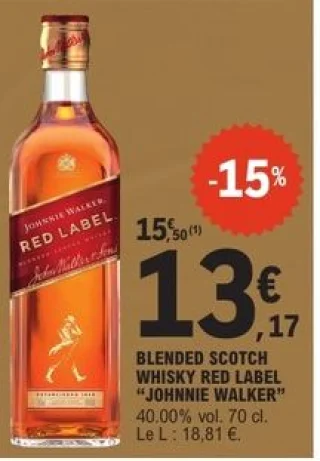 Blended Scotch Whisky Red Label Johnnie Walker