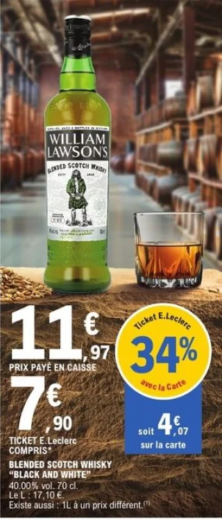 Blended Scotch Whisky William Lawson's / Black and White