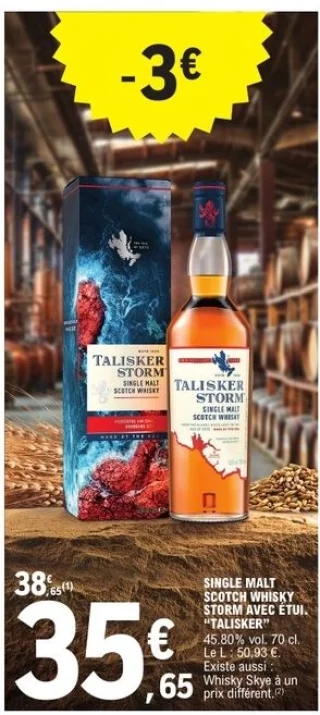 Single Malt Scotch Whisky Storm avec Étui Talisker