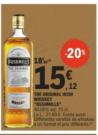 The Original Irish Whiskey Bushmills