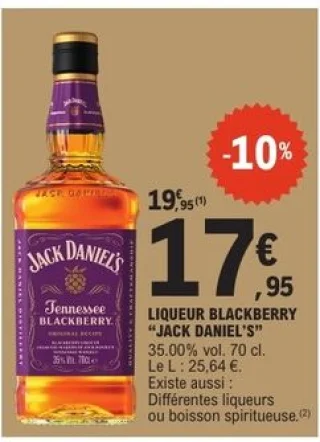 Liqueur Tennessee Blackberry Jack Daniel's