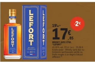 Whisky français avec étui Lefort