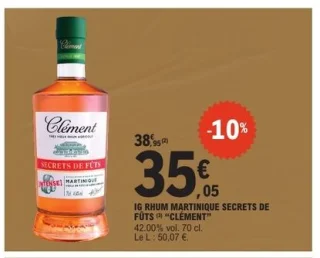 IG Rhum Martinique Secrets de Fûts Clément