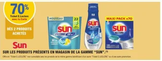 Gamme de produits lave-vaisselle Sun