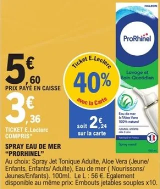 Spray eau de mer ProRhinel