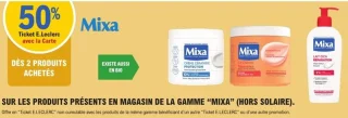 Gamme de soins Mixa (hors solaire)