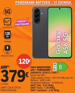 Pack Smartphone Galaxy A56 5G + Powerbank Samsung