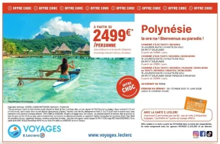 Séjour Combiné îles Polynésie Voyages E.Leclerc