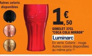 Gobelet 37cl Coca Cola Mirror Luminarc