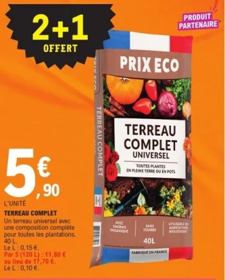 Terreau complet universel Prix Eco