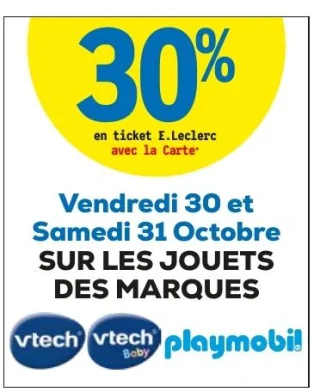 Jouets des marques VTech et Playmobil