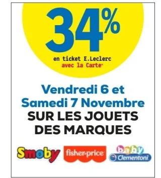 Jouets des marques Smoby, Fisher-Price, Baby Clementoni