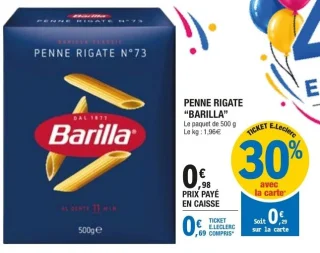 Pâtes Penne Rigate N°73 Barilla