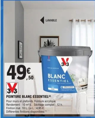 Peinture blanc essentiel V33