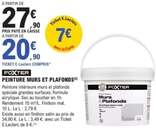 Peinture murs et plafonds FOXTER