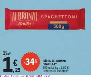 Pâtes Al Bronzo Barilla Spaghettoni