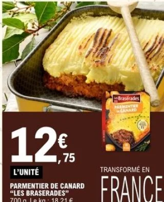Parmentier de canard "Les Braserades"