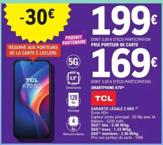 Smartphone K70 5G TCL