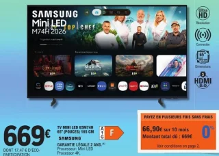 TV MINI LED 65M74H 65" (POUCES) 165 CM SAMSUNG