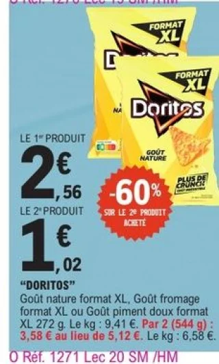 Tortillas chips Doritos