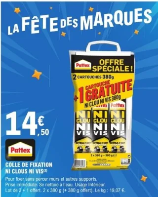 Colle de fixation Ni Clous Ni Vis Pattex