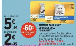 Aliment pour chat Gourmet Gold