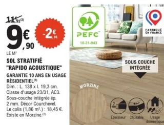 Sol stratifié "Rapido Acoustique"
