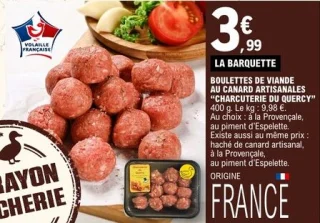 Boulettes de viande au canard artisanales "Charcuterie du Quercy"