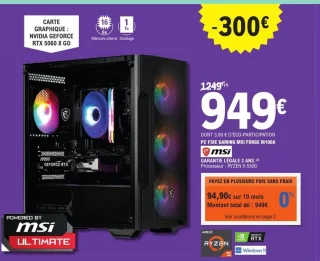 PC FIXE GAMING MSI FORGE M100A
