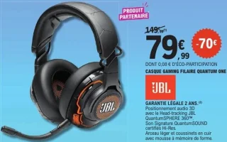 CASQUE GAMING FILAIRE QUANTUM ONE JBL